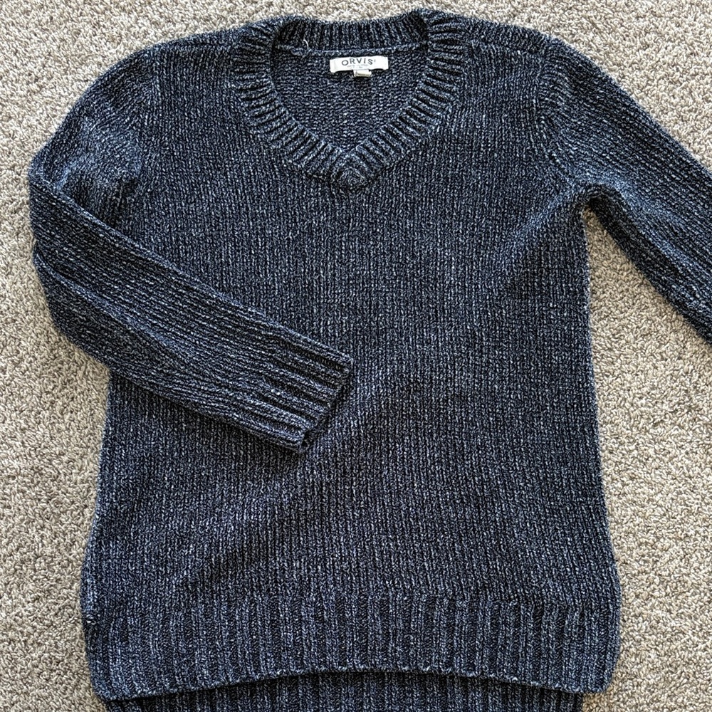 Orvis Navy Knit Sweater